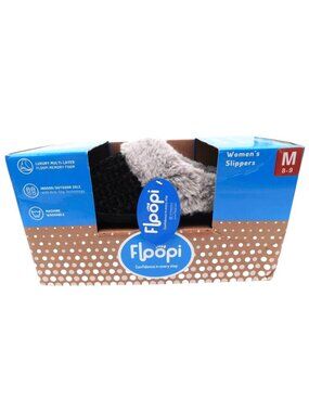 NEW Womens Cozy Faux Fur Memory Foam Slippers Sz M 8-9 Indoor Outdoor Floopi